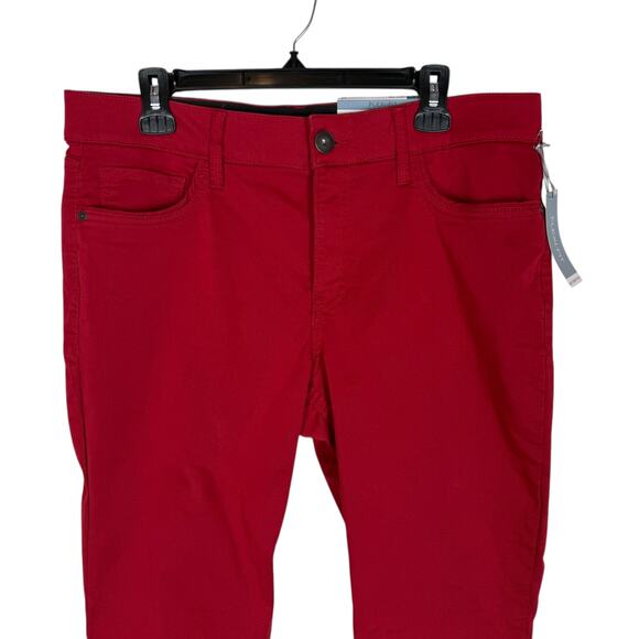 Liz Claiborne Jeans Womens 14 Red Denim Flex-Fit Classic Slim Skinny Leg Zip Fly - Picture 3 of 13